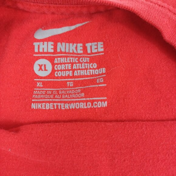 Red Just Do It Nike T-Shirt Men's XL - Picture 3 of 4